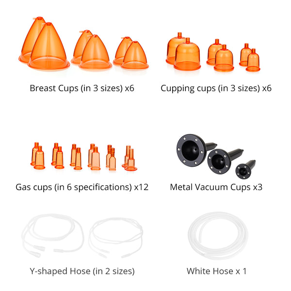 Vacuum Therapy Machine With 24 Cups for Scrapping Cupping Therapy Butt Breast Lift