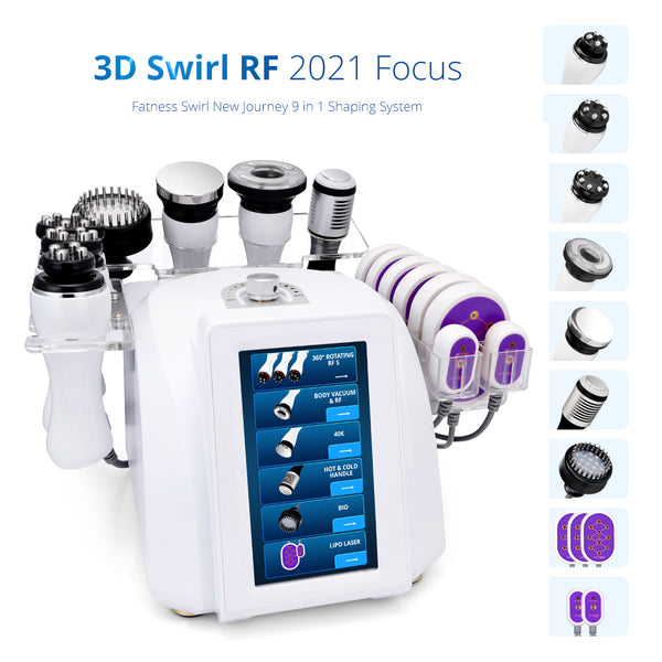 3D Rotating RF 40K Cavitation Vacuum Cold Photon Microcurrent Slimming Machine