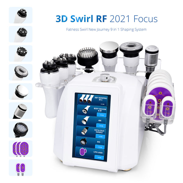 3D Rotating RF 40K Cavitation Vacuum Cold Photon Microcurrent Slimming Machine