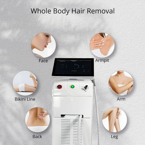 755/808/1064nm Wavelengths Diode Laser Hair Removal Skin Rejuvenation Machine