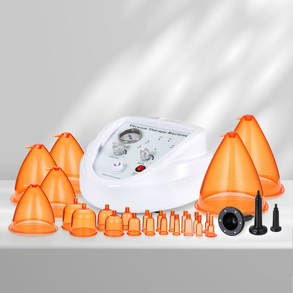 Vacuum Therapy Machine With 24 Cups for Scrapping Cupping Therapy Butt Breast Lift