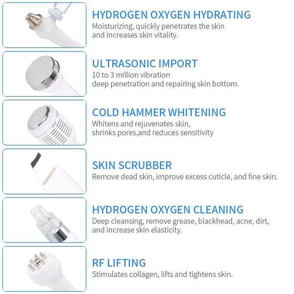 7-in-1 Hydra Dermabrasion H2O2 Aqua Peeling Beauty Machine Facial Rejuvenation