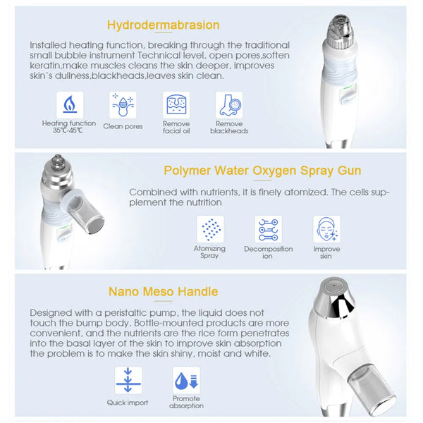 Professional 6In1 Oxygen Jet Hydro Dermabrasion Machine