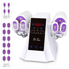 635NM 650NM LED Laser 5MW Laser Lipo 12 Big 4 Small Pads Slimming Machine