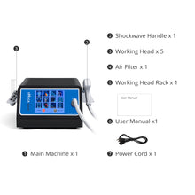Shockwave Therapy Machine With 5 Working Head For Body Pain Relief