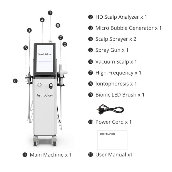 Scalp Glow 8 In 1 Head Spa Bubble Spa Scalp Machine For Cleansing Moisturizing