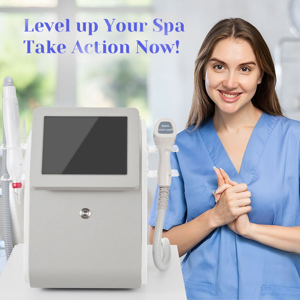 2 In1 DPT 808nm Diode Hair Removal YAG Laser Tattoo Removal Machine