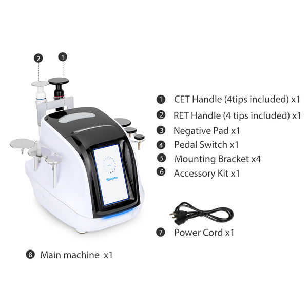 CET RET TECAR Machine for Face & Body Care