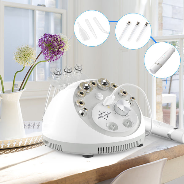3 In 1 Microdermabrasion Machine, Diamond Demabrasion Blackhead Removal Device with Eye Laser Handle, Household Facial Skin Eye Beauty Equipment