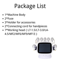 pakage list of Hifu Machine