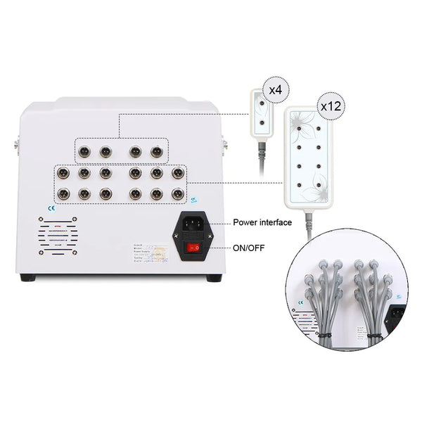 backside of 16 Pads 5wm Laser Lipo Machine