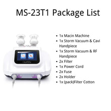Package list of  CaVstorm Cavitation machine
