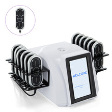 White electronic device with multiple nozzles and a digital display on a white background