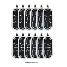 Set of laser lipo pads on a white background