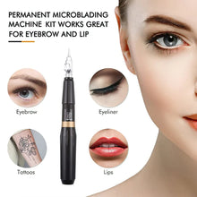 Permanent Makeup Machine Kit Eyebrow Lip Eyeliner Pen With Digital Power Supply