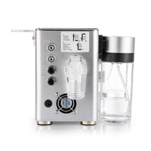 the side view of a 3-in-1 hydro microdermabrasion machine that has a metal body
