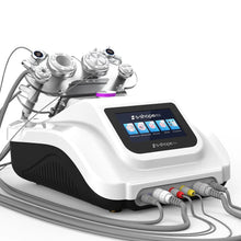 A professional 30K Cavitation S Shape Machine with multiple attachments for body contouring and massaging, featuring a digital display and controls.