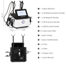 Aristorm machine with its components listed on a white background