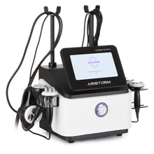 Aristorm machine with a digital display on a white background