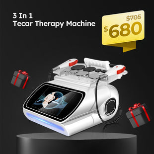 3 In 1 Tecar Therapy Machine With CET RET Massage Gun For Body & Face Management