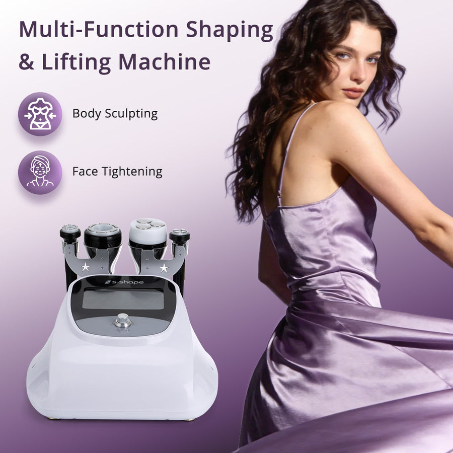 4-in-1 S Shape Cavitation Machine | RF Body Sculpting & Skin
