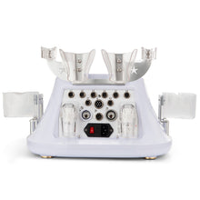 White dental device with mechanical components on a white background