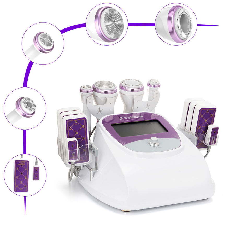 5-in-1 30K Cavitation Machine with 160mW Laser Lipo Pads