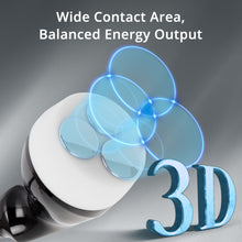 Electrical component with blue energy arcs and '3D' text on a gray background
