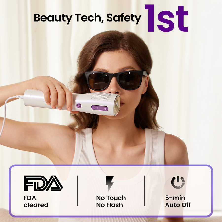 IPL Hair Removal Device with Ice-Cooling for Permanent Hair Removal