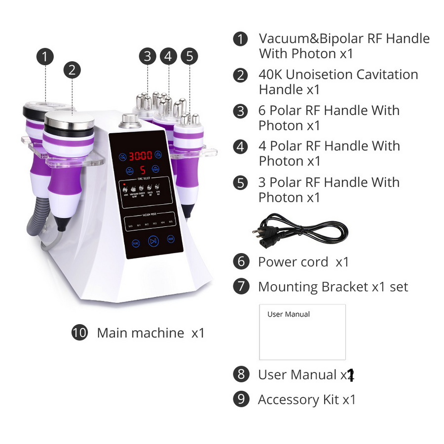 5 in 1 40k Cavitation Machine for Body Sculpting & Facial