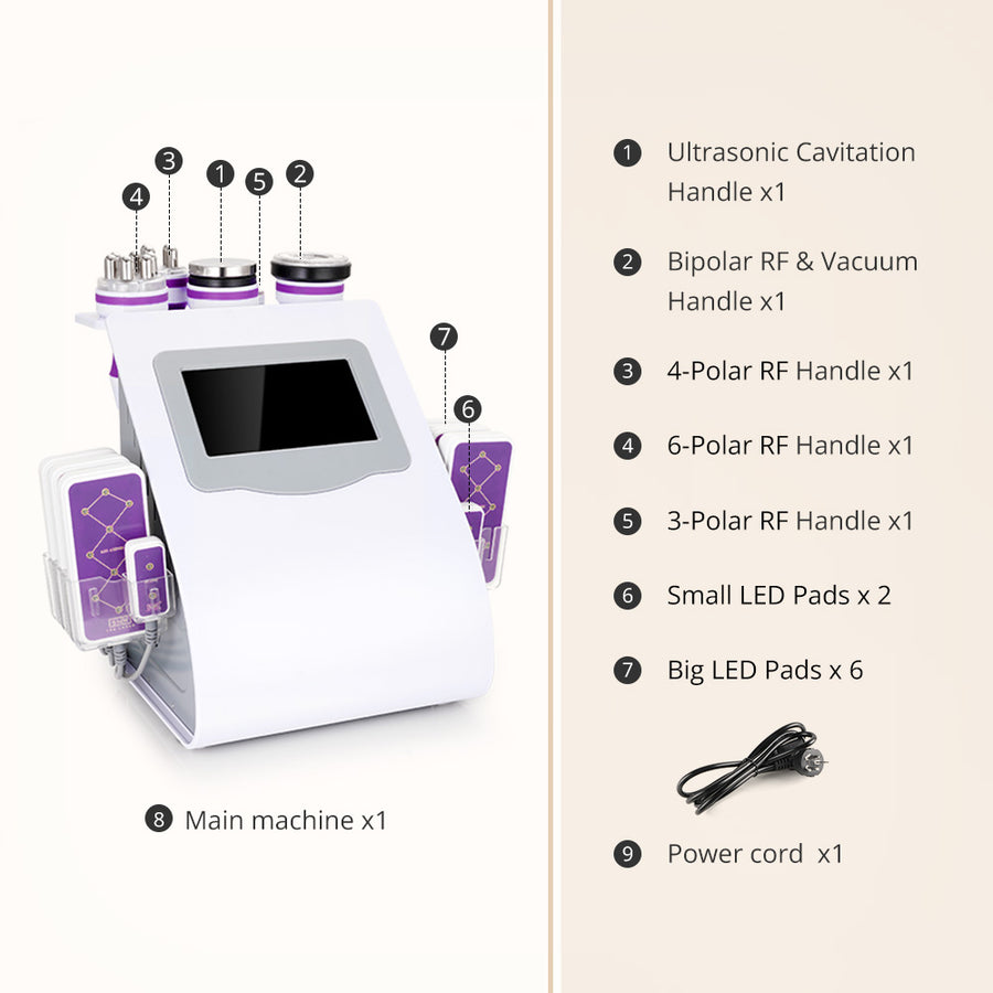 6 in 1 40K Cavitation Machine for Body Contouring & Skin Tightening