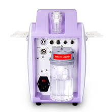 Back panel with solution bottles and waste container