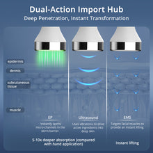 The aqua peeling system's dual-action import hub combines deep infusion & instant sculpting.