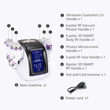 Facial rejuvenation machine with labeled components on a white background