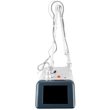 Medical device with a screen and cables on a white background