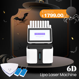 6D Lipo Laser Pads Machine With 6 Wavelengths 12 160mW Pads For Body Sculpting