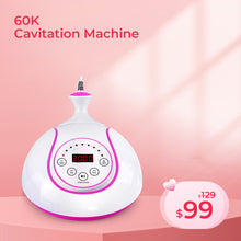 60K Cavitation Machine with digital display on a pink background