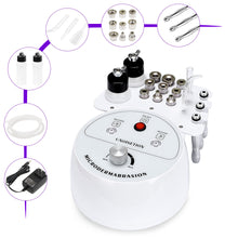 Microdermabrasion machine with attachments on a white background