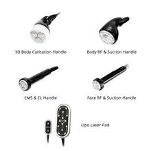 Set of medical or cosmetic device handles on a white background