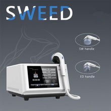 Medical device with 'SWEED' branding on a dark background