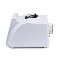 White machine with a control panel on a white background