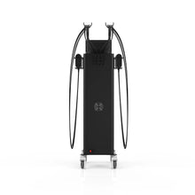 A laser lipo machine on a wheeled cart with two long curved cables and handheld attachments, shown against a plain white background.