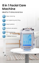 8 In 1 Smart Ice Blue Facial Care Machine For Cleansing, Hydration, Skin Lifting
