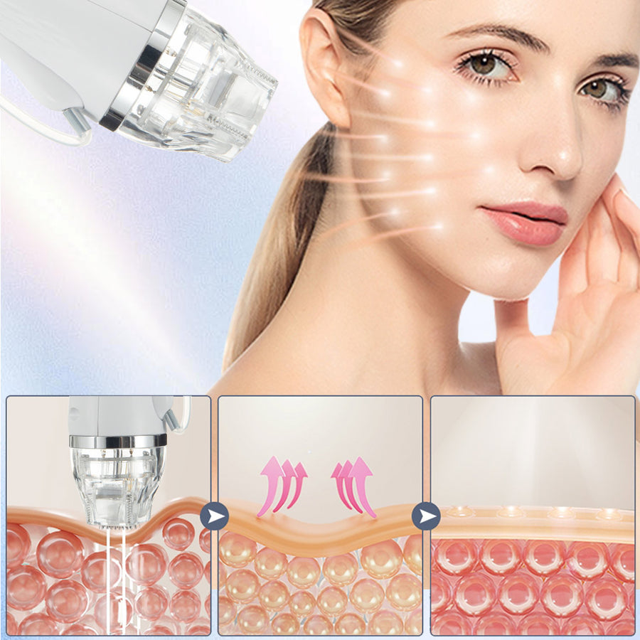 Gold Micro Crystal RF Machine Cold Hammer Skin Tightening Pore Refinin