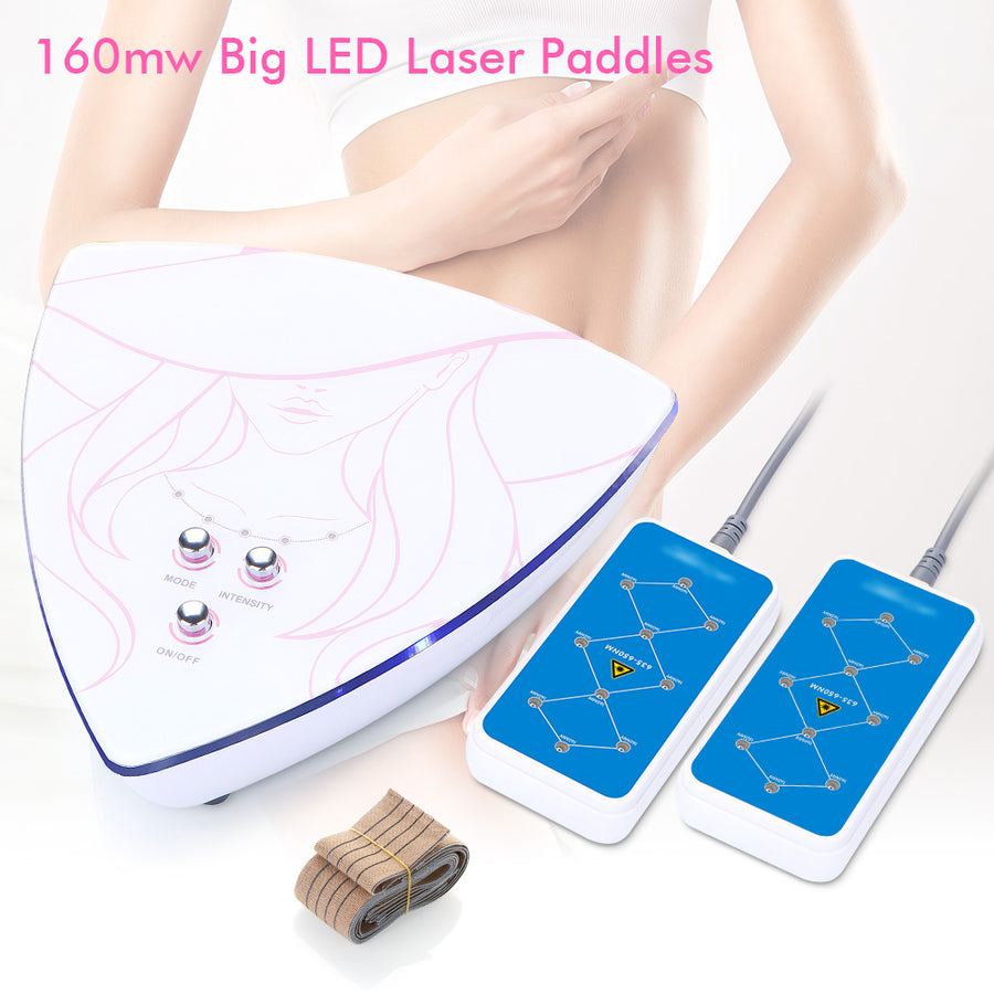 Mini 160mW Laser Lipo Machine With 2 LED Pads for Body Contouring