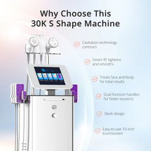 Professional S Shape 30K Cavitation Body Contouring Machine for Spa Use