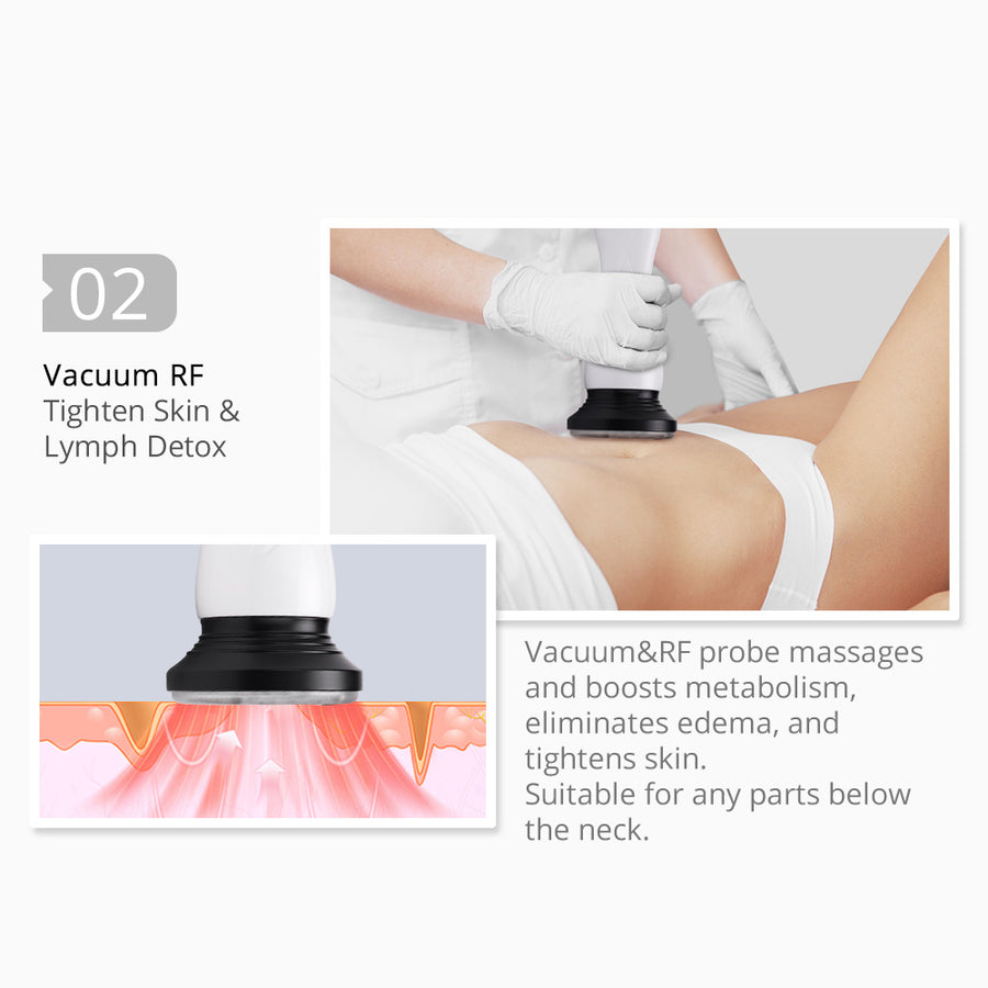 5-in-1 Ultrasonic Cavitation Machine Body Contouring Rotary RF Vacuum