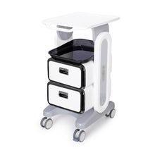 Beauty Styling Plant Rolling Cart Trolley With Double Drawer For Spa