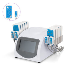 Medical device with blue and white components on a white background