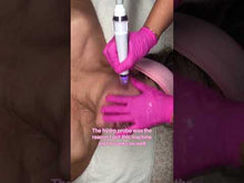 A beautician uses a hydro dermabrasion machine for facial treatment that reveals glowing skin instantly.